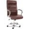 Cadeira De Escritório Comfy Majestic Marrom, Base Giratória E Sistema Relax