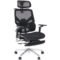 Cadeira De Escritório Comfy Levian Tela Mesh Preta Base Alumínio, Múltiplos Ajustes Braço 6d