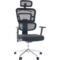 Cadeira De Escritório Comfy Halo Preta Tela Mesh Preta, Giratória, Encosto Ajustável E Relax Avançado
