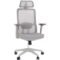Cadeira De Escritório Comfy Turya Ultra Tela Mesh Cinza, Braço 3d, Assento Deslizante E Relax