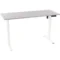Mesa Com Regulagem De Altura Elétrica Comfy Ergolift Base Branca Com 3 Memórias E Tampo Cinza