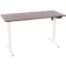 Mesa Com Regulagem De Altura Elétrica Comfy Ergolift Base Branca Com 3 Memórias E Tampo Marrom