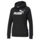 PUMA Moletom Com Capuz Essentials Logo Feminino – Cor Preto – Tamanho M