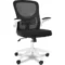 Cadeira De Escritório Flexy Way Branca Tela Mesh Preta, Base Giratória E Sistema Relax